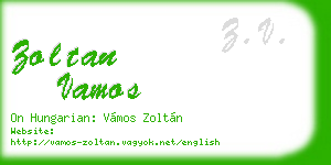 zoltan vamos business card