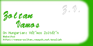 zoltan vamos business card